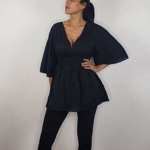 Old Navy 100% cotton Black flutter shirt size M